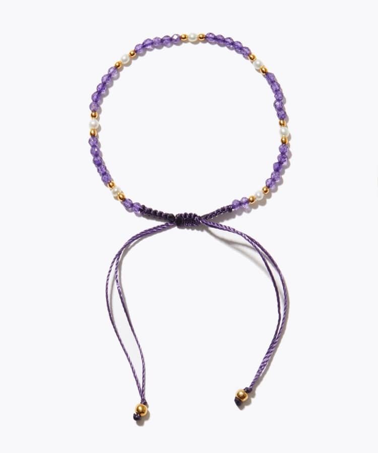 [I am donation] amethyst baby pearl bracelet