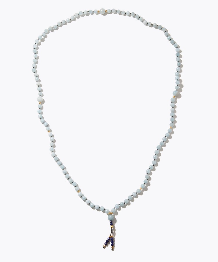 [amulette][The water of the mother sea that brings happiness]aquamarine YOGA necklace