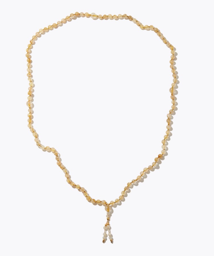 [amulette] [For money and a glittering fortune] gold rutile quartz YOGA necklace