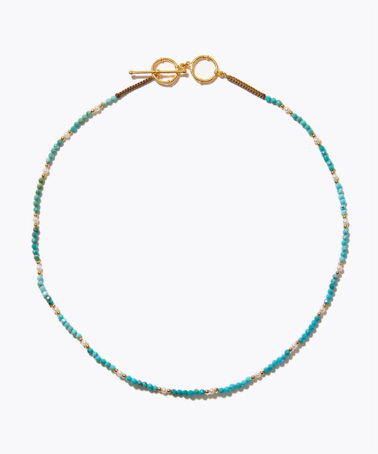 [I am donation] turquoise baby pearl choker