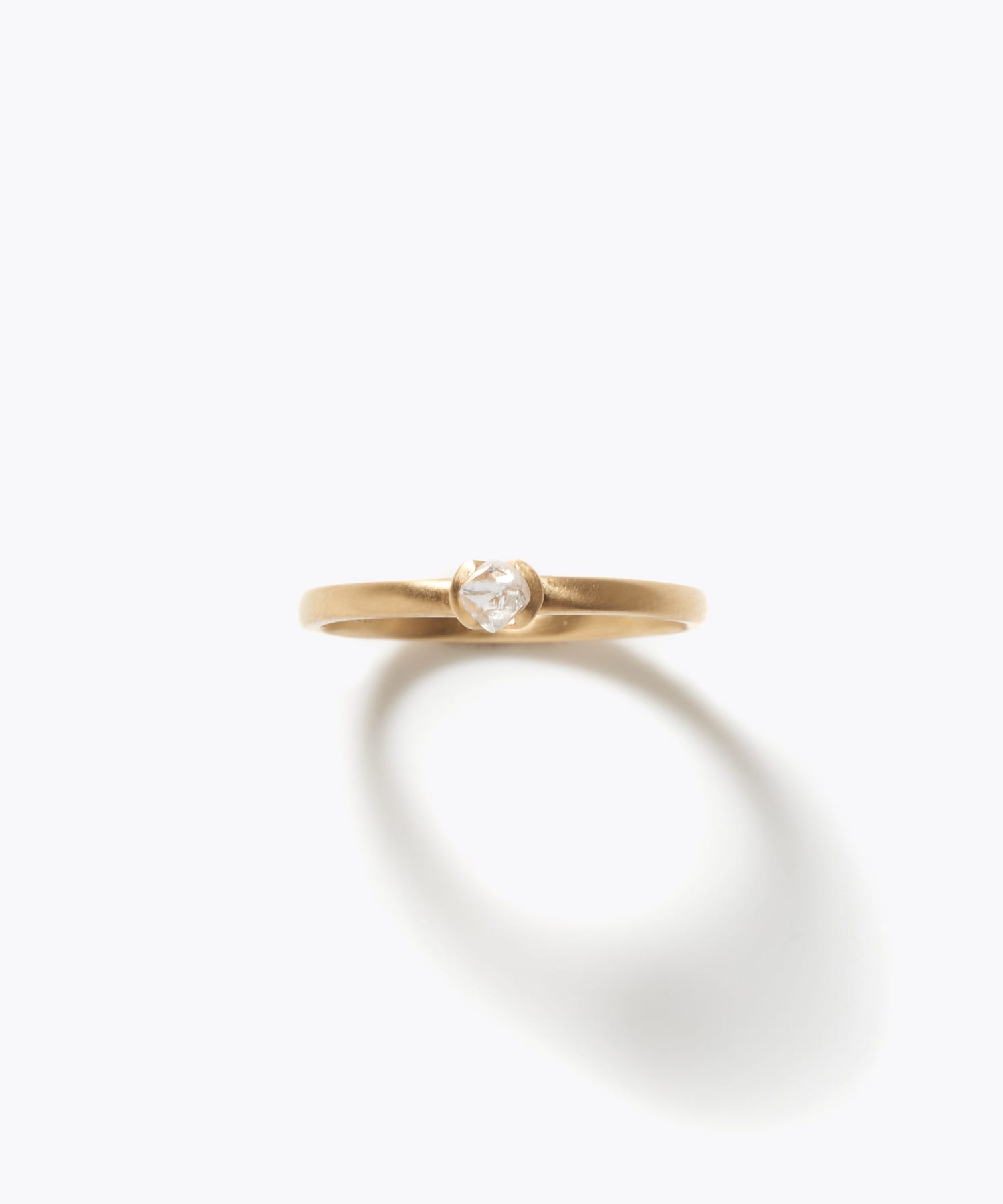 【14号】[raw beauty] One of a kind K18 ラフ オーシャンダイヤモンド 0.28ct リング