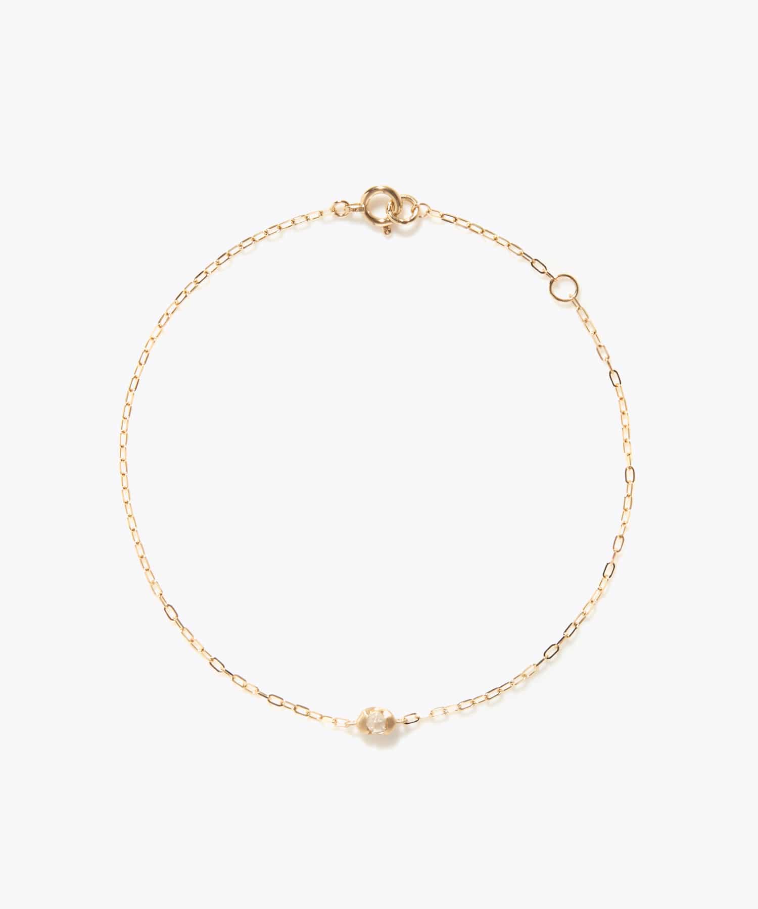 [raw beauty] One of a kind K18 ラフ オーシャンダイヤモンド 0.18ct ブレスレット
