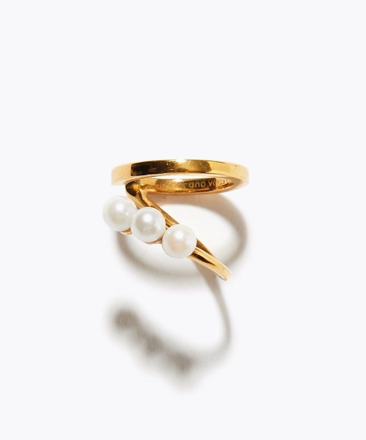 [philia] trio akoya pearl double cuff