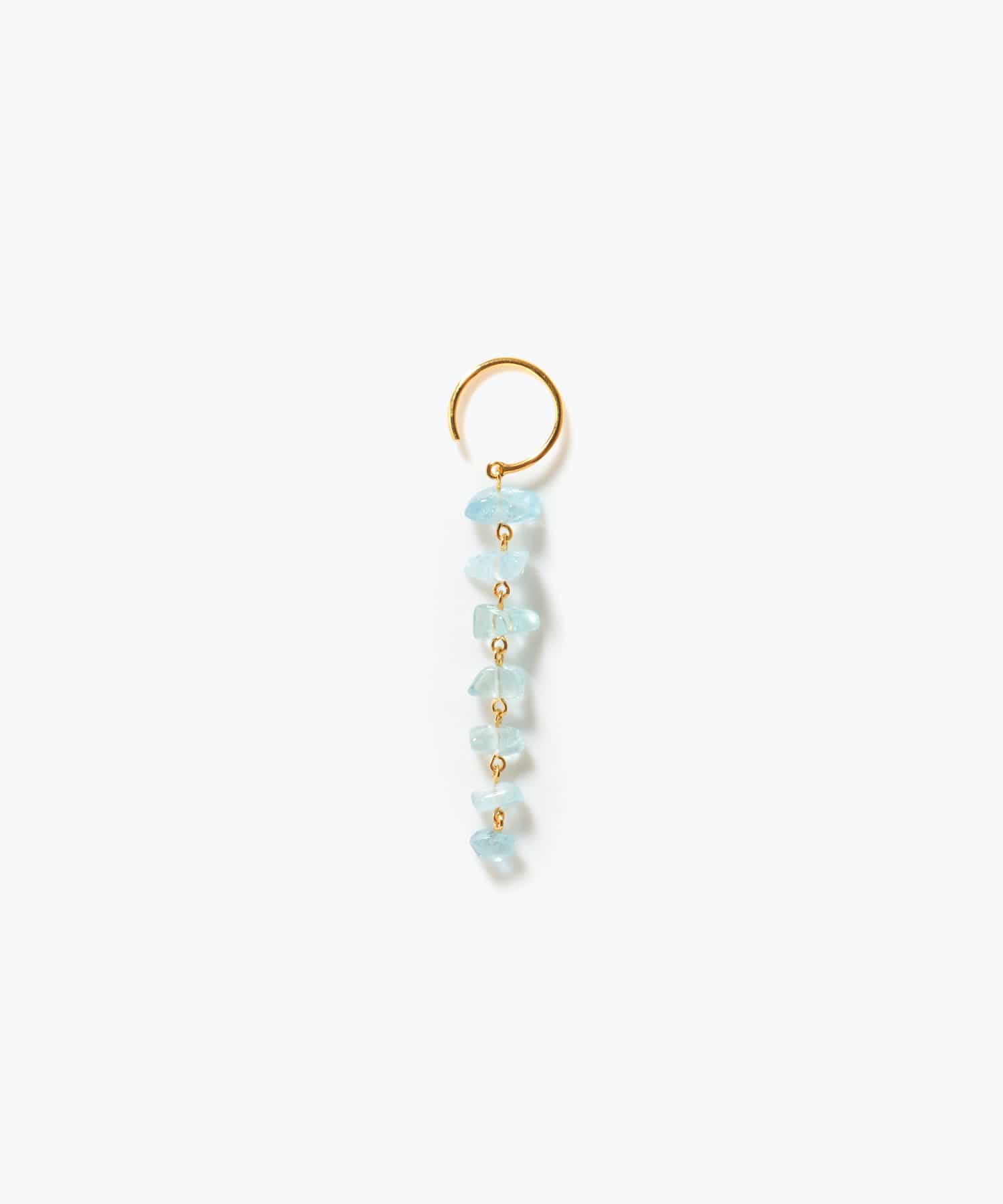 [eden] One of a kind ラフアクアマリン ティアドロップス シングル ピアス
