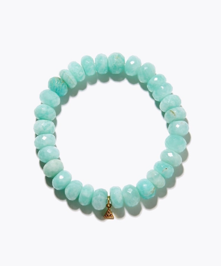 [amulette」「A stone of hope that nurtures the strength to reach your dreams」amazonite diamond bracelet