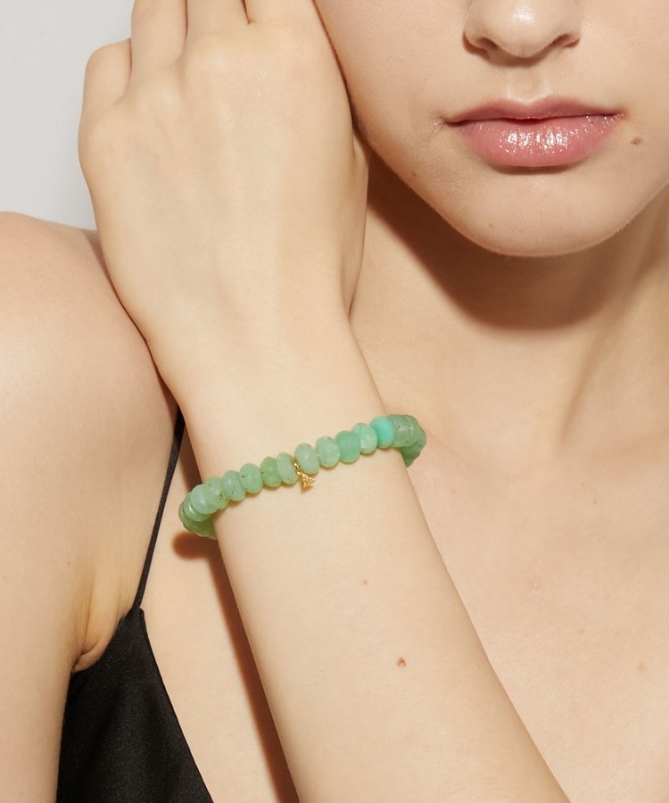 [amulette」「Turning anxiety into hope」chrysoprase diamond bracelet