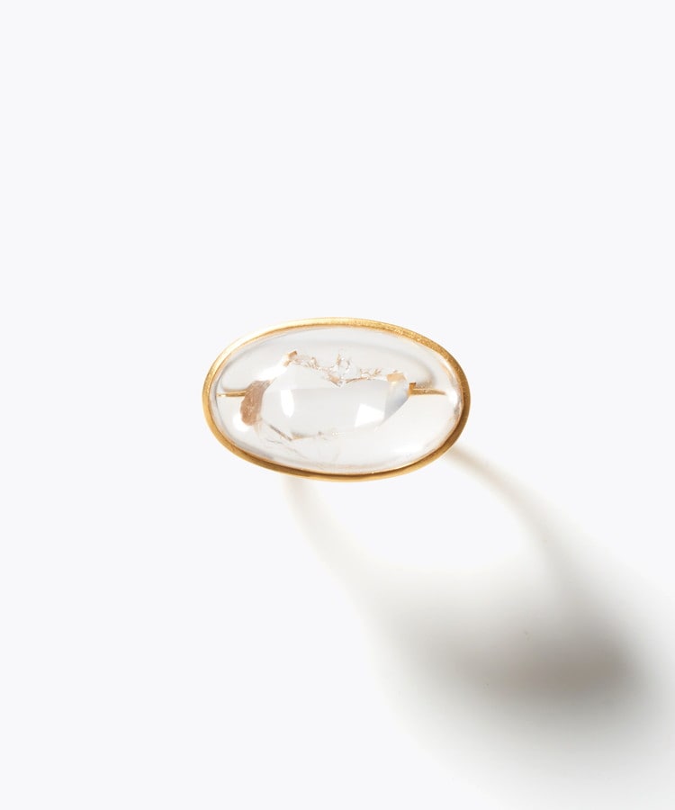 [eden] one of a kind negativequartz in quartz ring