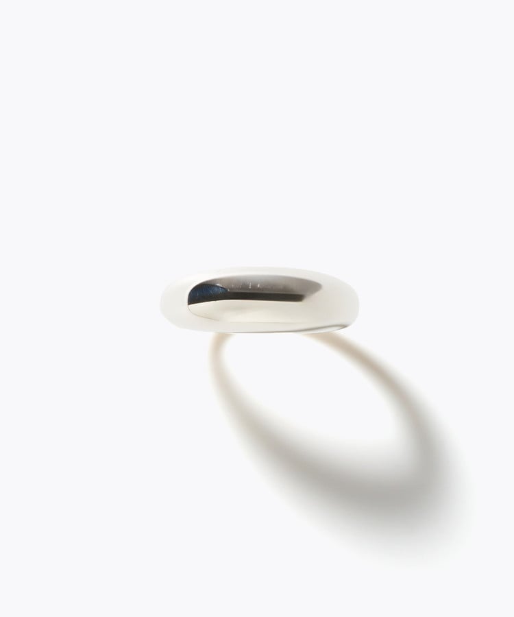 [bone] bean silver ring