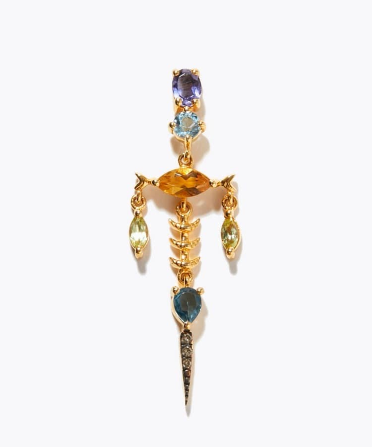[elafonisi] 【7th Anniversary Limited】blueMIX ouranos chandelier single pierced earring