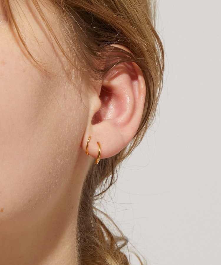 [bone] tinny spiral single pierced earring