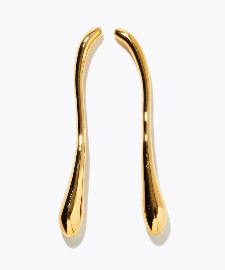 [bone] drip pierced earring