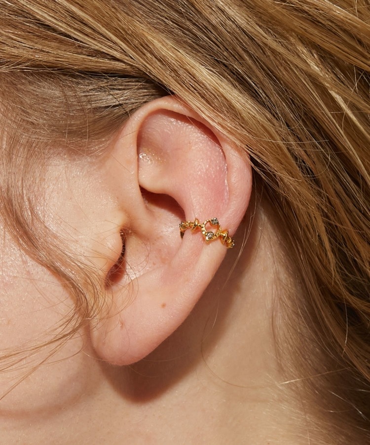 [elafonisi] 【7th Anniversary Limited】diamond geo ear cuff