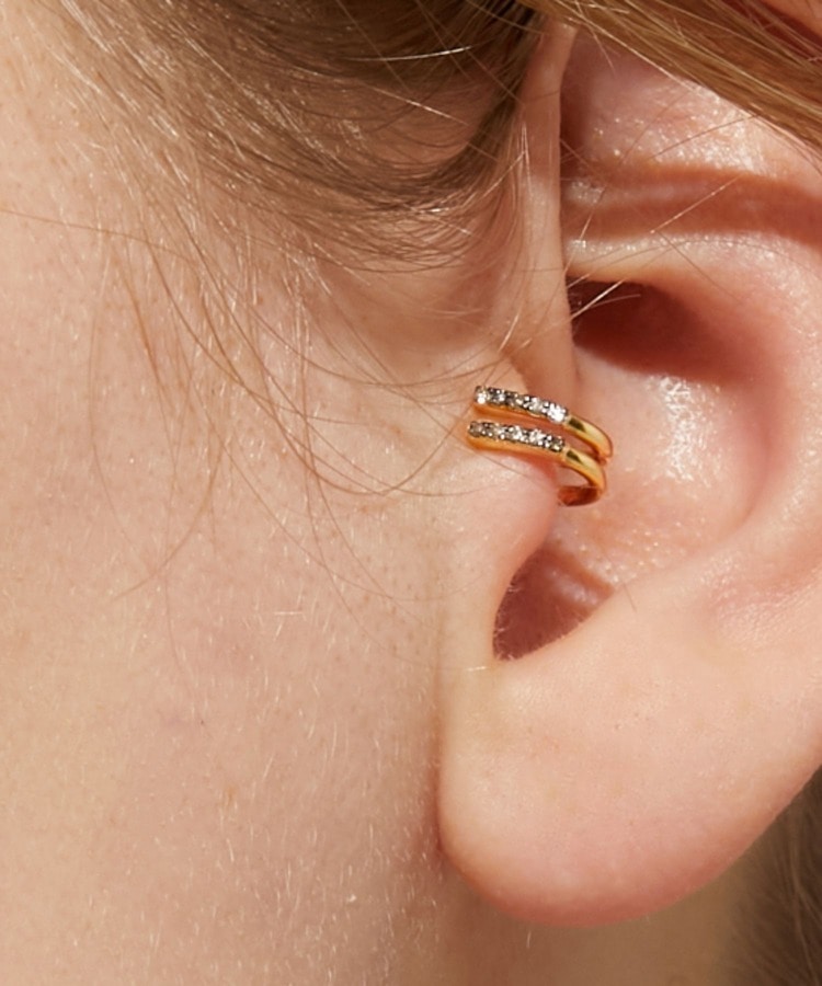 [I am donation] KIKO ARAI × ARTIDA OUD diamond pave tragus ear cuff