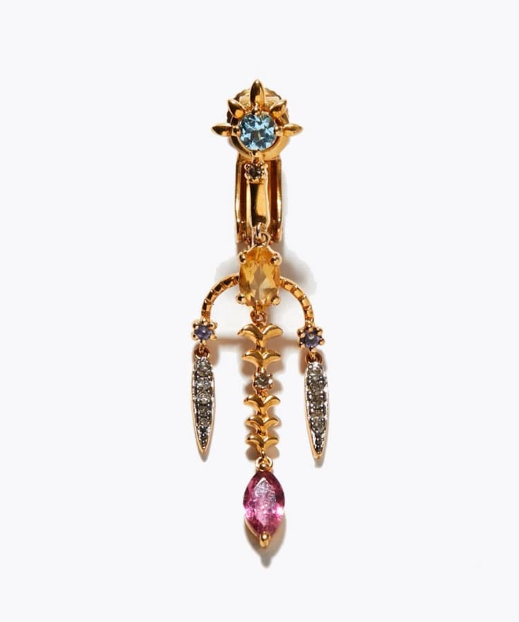 [elafonisi] 【7th Anniversary Limited】multipul color louloudi chandelier single ear clip