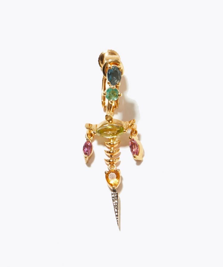 [elafonisi] 【7th Anniversary Limited】multipul color ouranos chandelier single ear clip