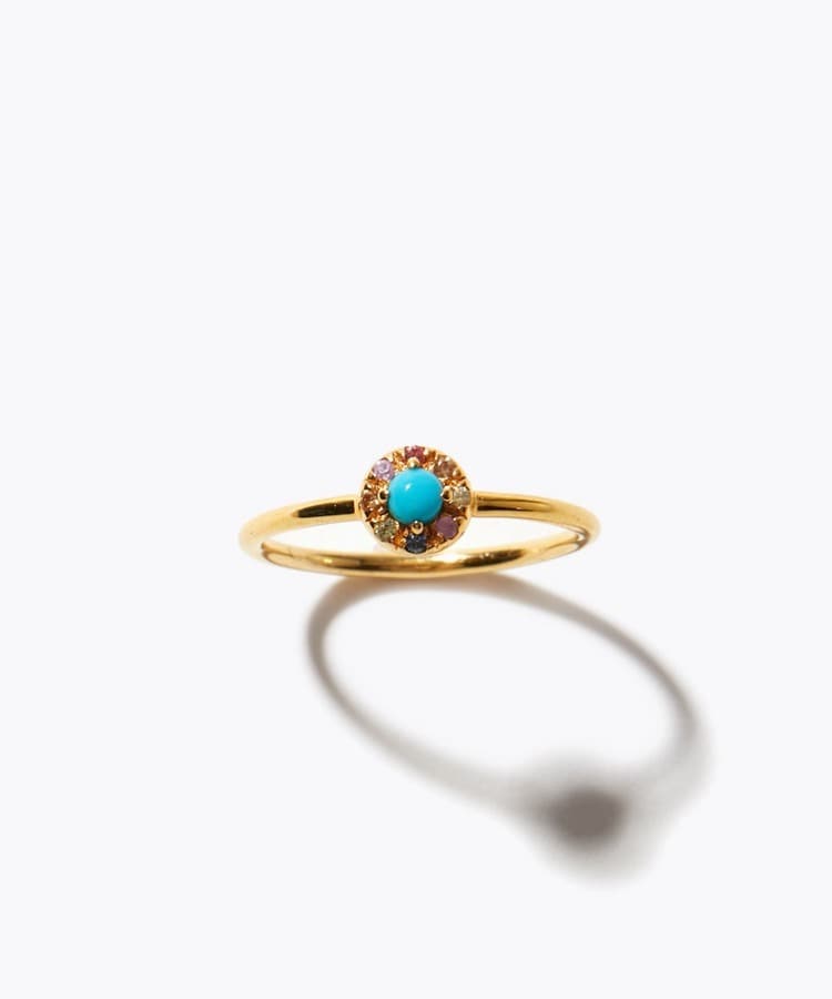 [elafonisi] 【7th Anniversary Limited】turquoise multi sapphire ring