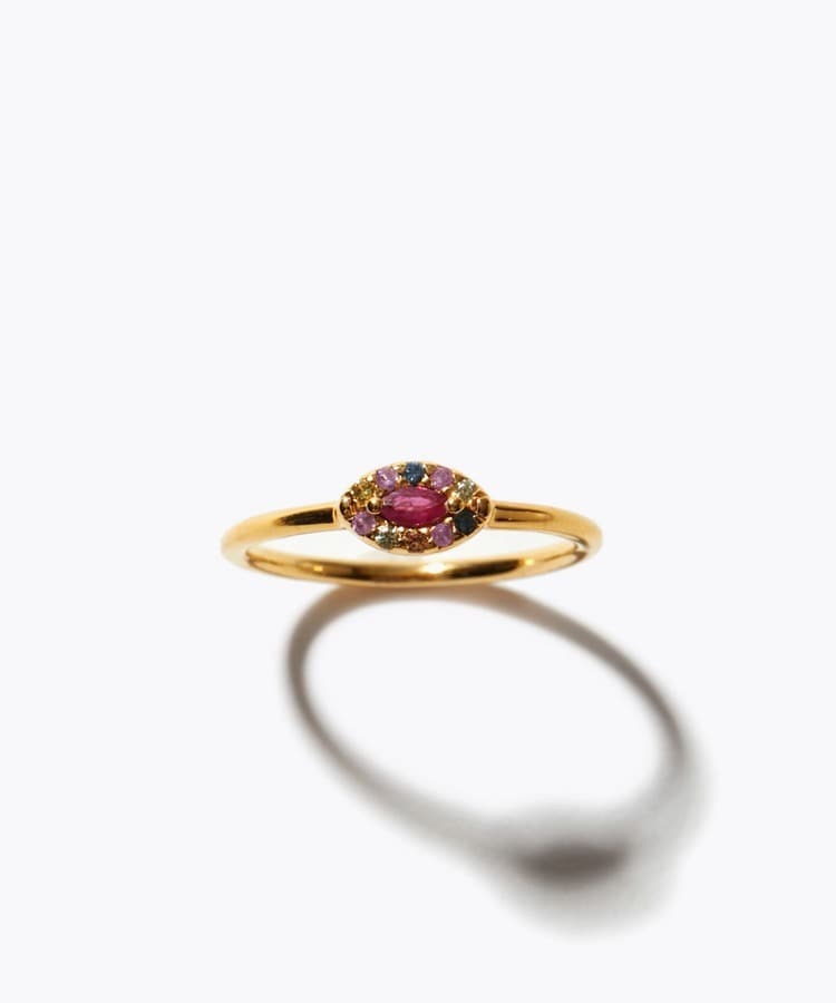 [elafonisi] 【7th Anniversary Limited】ruby multi sapphire ring