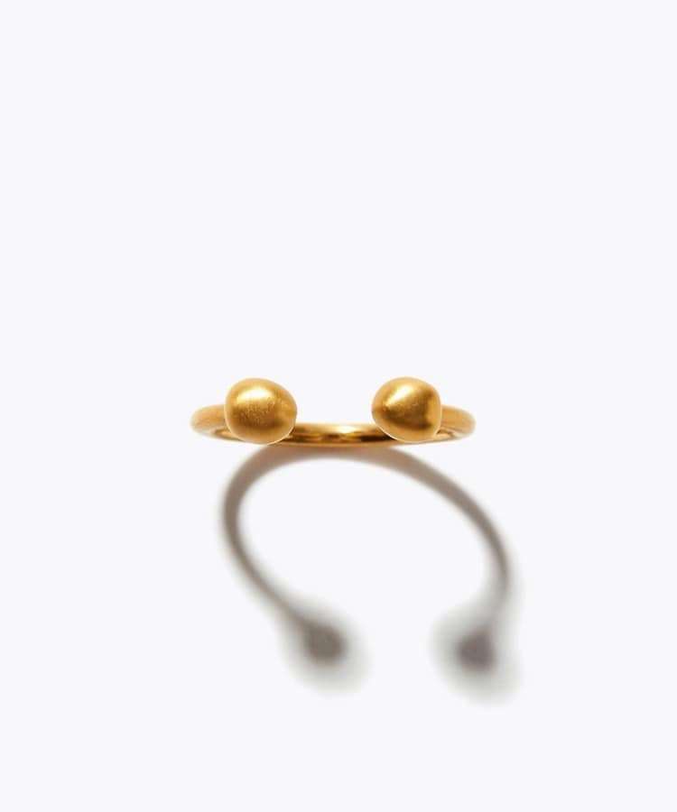 [ancient] organic grain open ring
