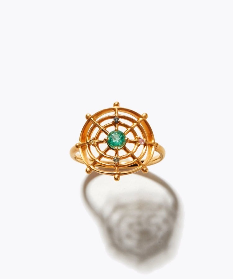 [ancient] emerald radial ring