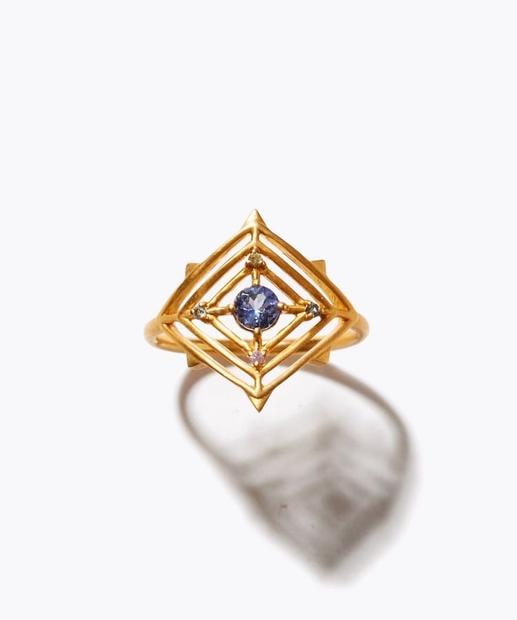 [ancient] tanzanite radial ring