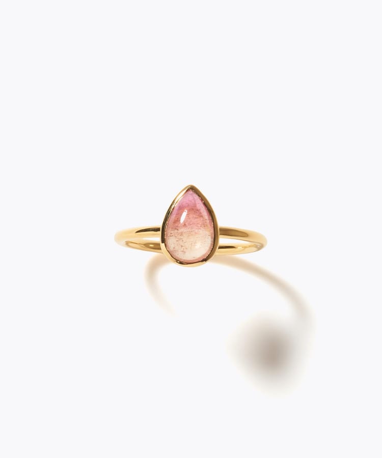 [eden] 【7th Anniversary Limited】One of a kind bi-color tourmaline cabochon ring