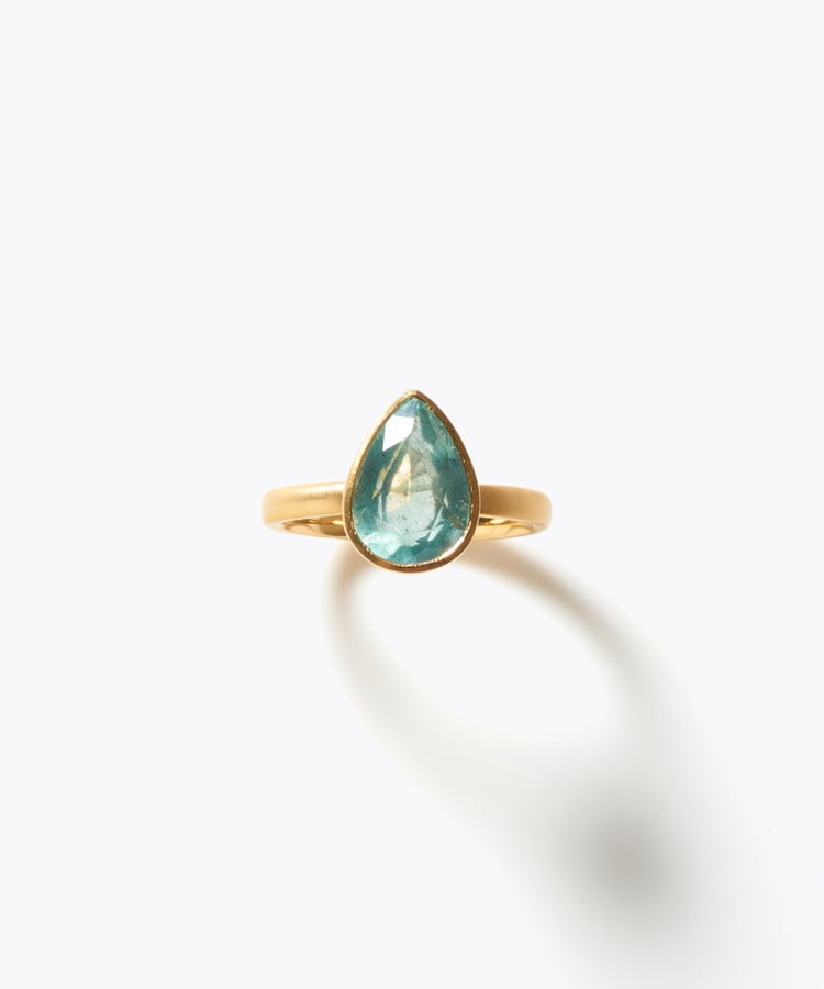 [eden] One of a kind aquamarine sunstone ring
