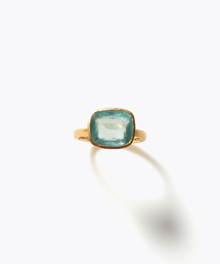 [eden] One of a kind aquamarine sunstone ring