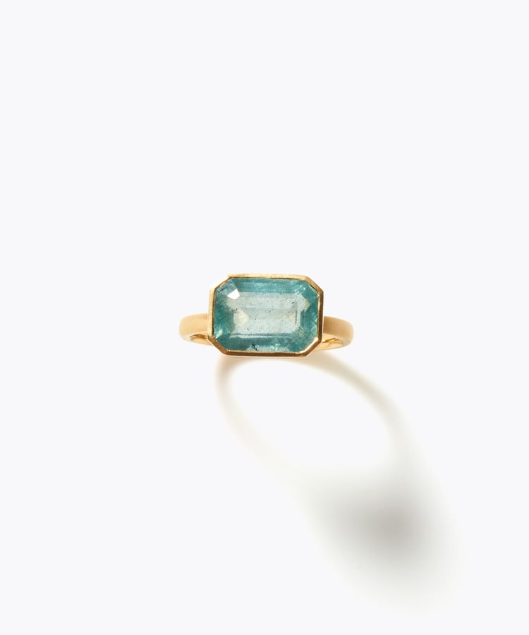 [eden] One of a kind aquamarine sunstone ring