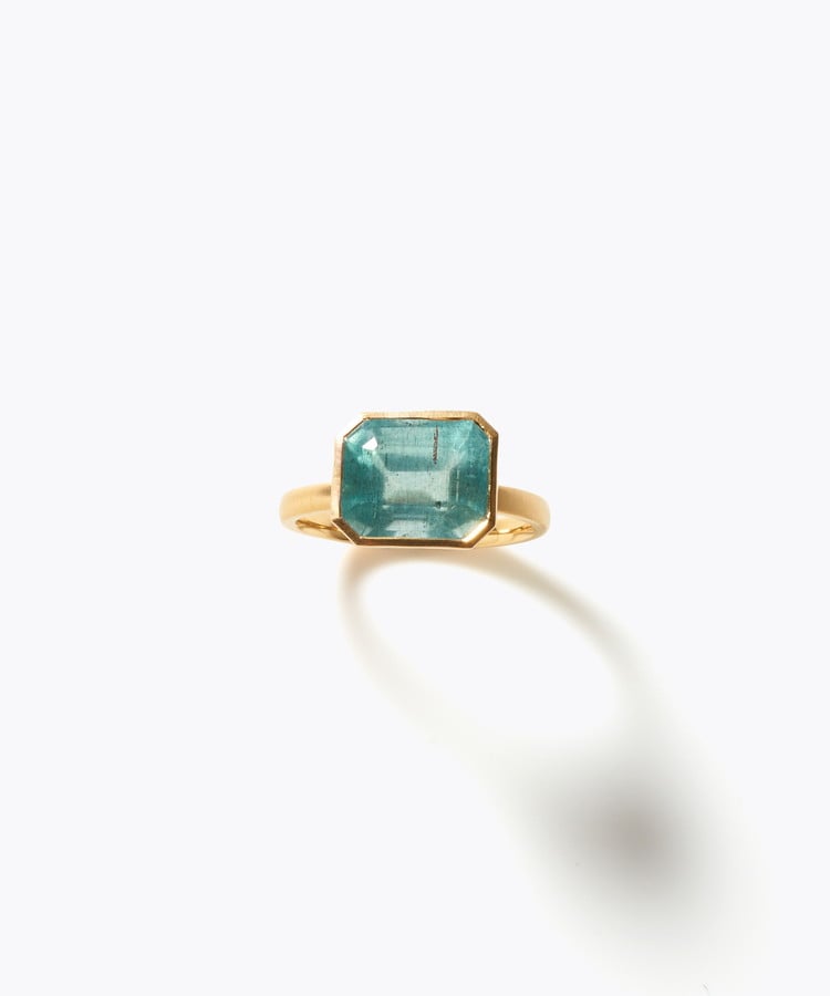 [eden] One of a kind aquamarine sunstone ring