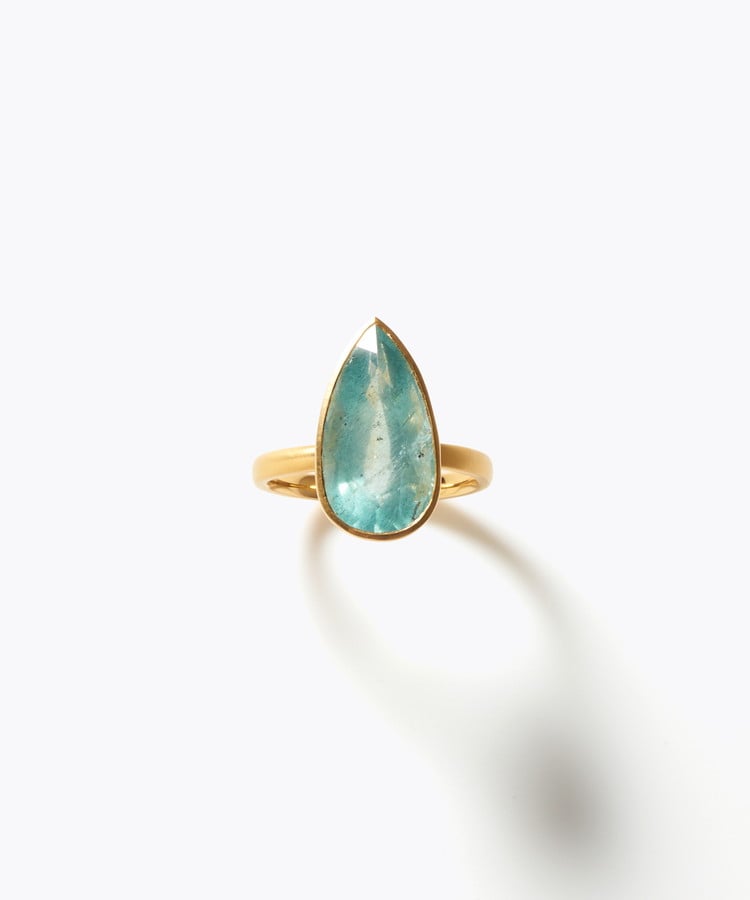 [eden] One of a kind aquamarine sunstone ring
