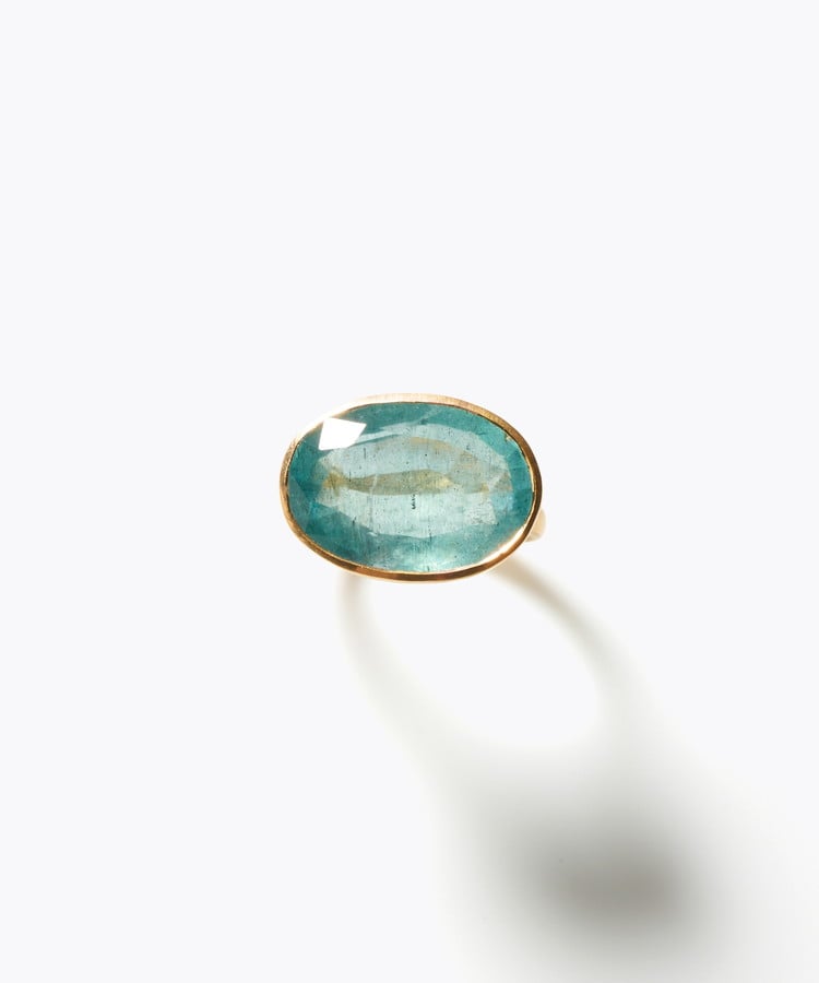 [eden] One of a kind aquamarine sunstone ring