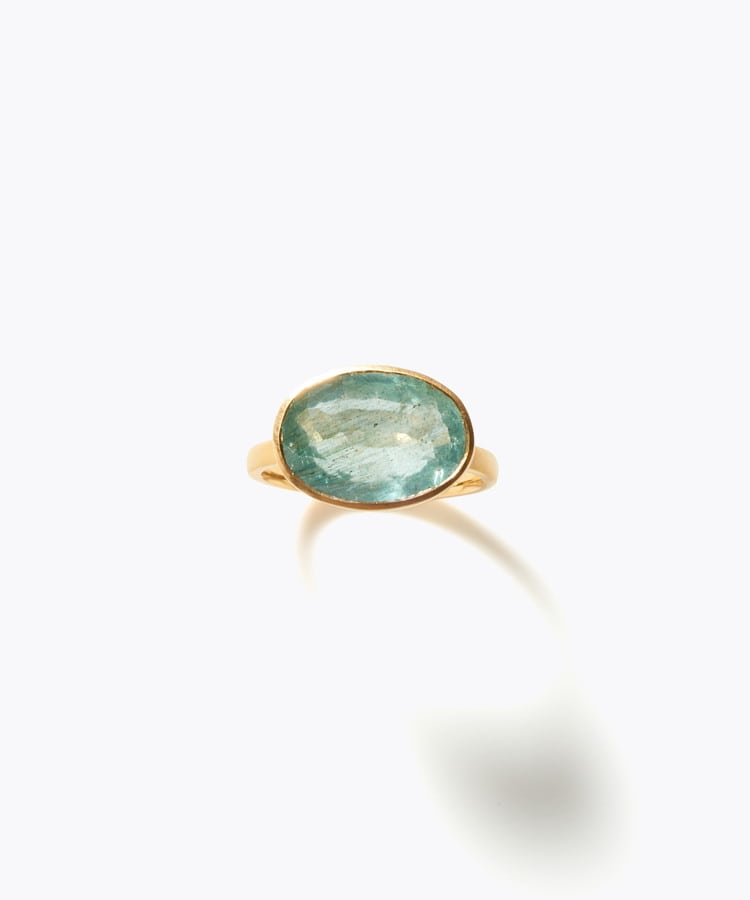 [eden] One of a kind aquamarine sunstone ring