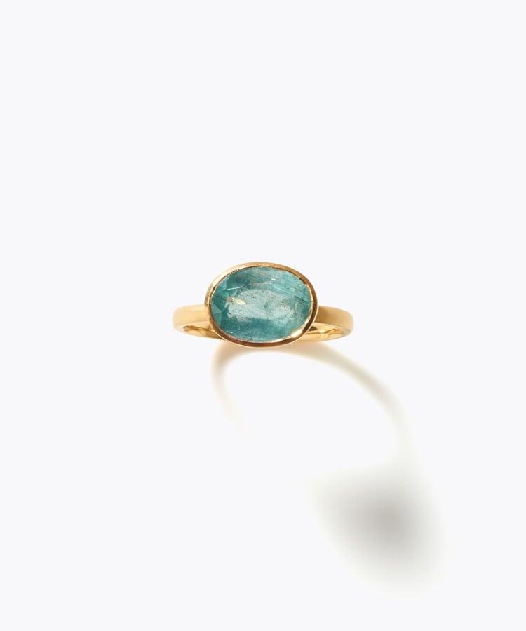 [eden] One of a kind aquamarine sunstone ring