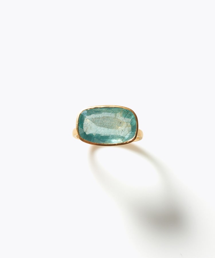 [eden] One of a kind aquamarine sunstone ring