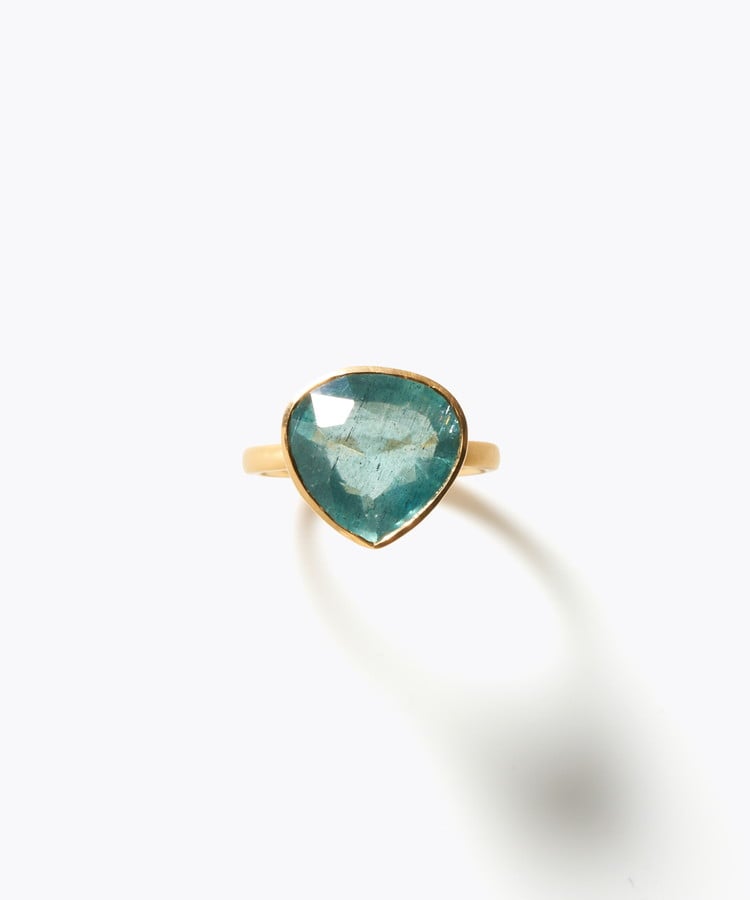 [eden] One of a kind aquamarine sunstone ring