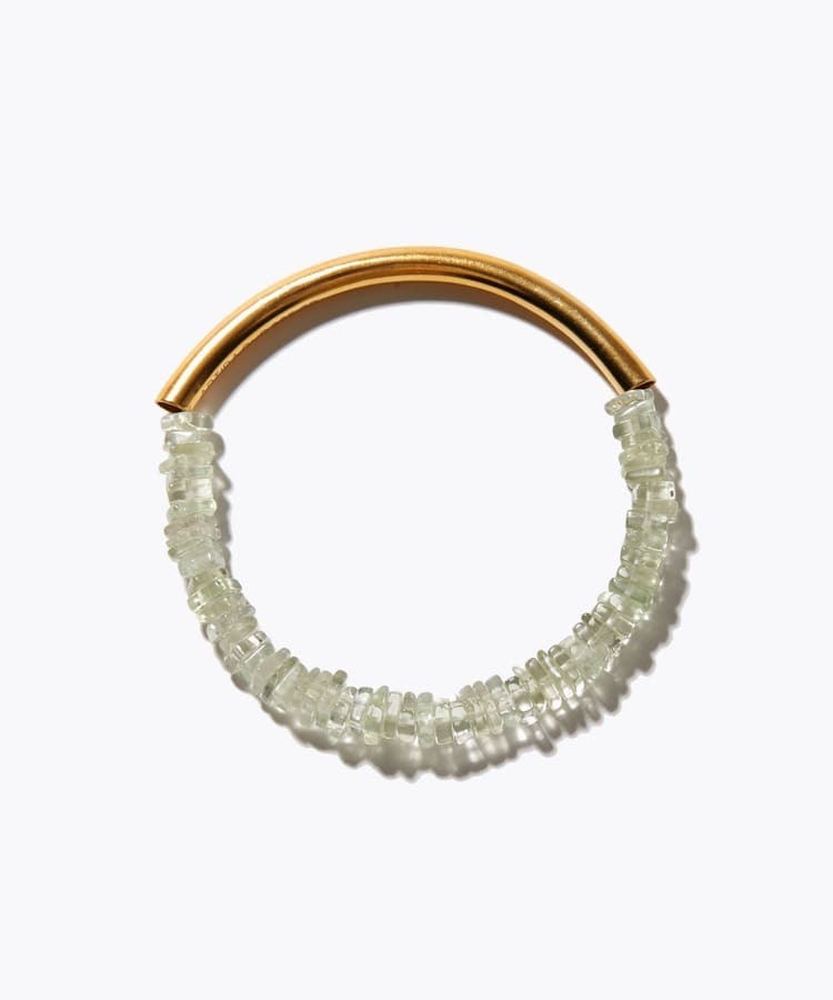 [amulette] [protector of your love] green amethyst tube bangle＆bracelet