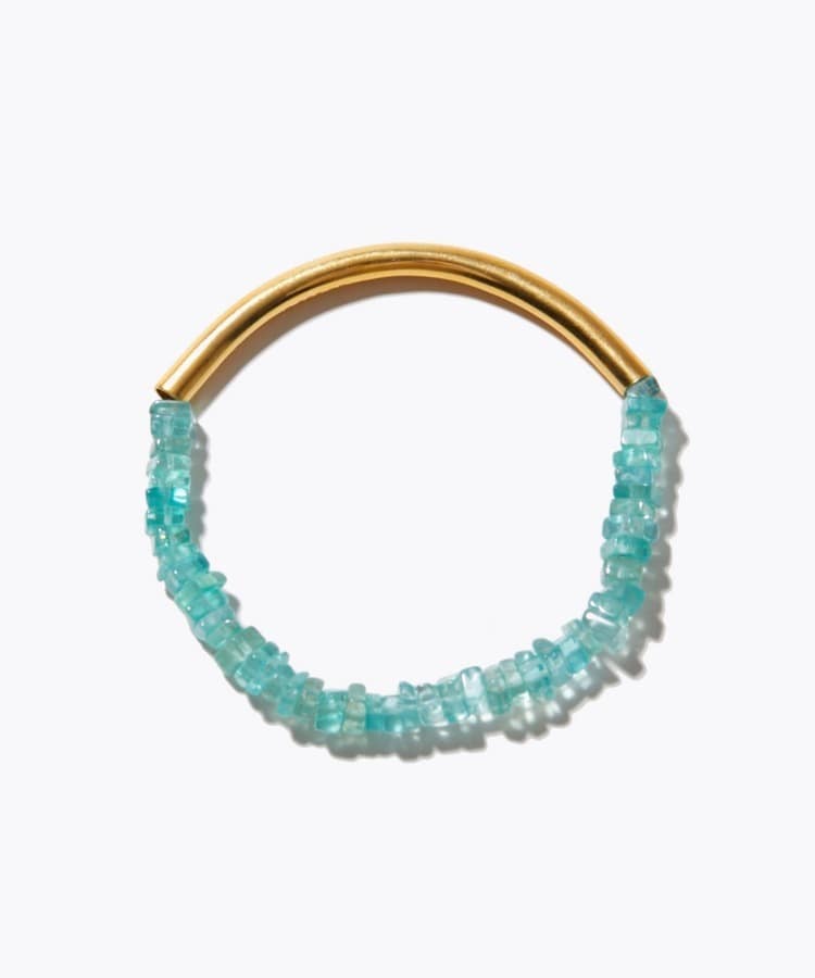 [amulette] [Charges energy and gives guidance] apatite tube bangle＆bracelet