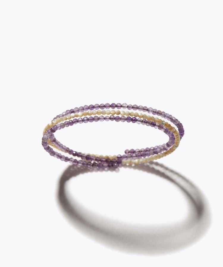 [amulette] [Protect your true love] amethyst MOP bangle＆bracelet