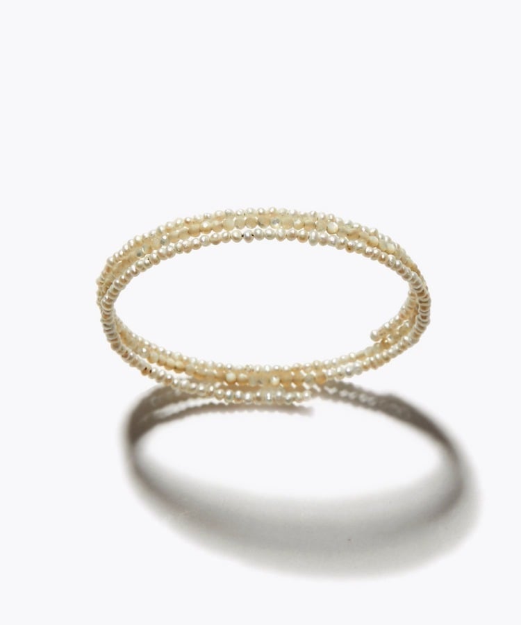 [amulette] [Protection of love and healing] pearls MOP bangle＆bracelet