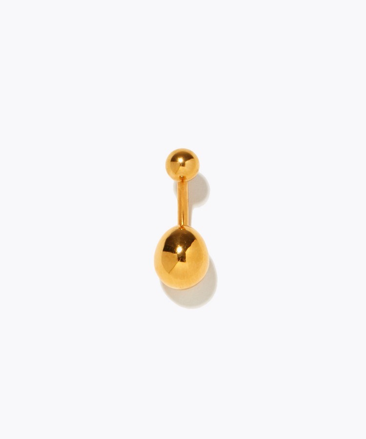 [bone] bean body pierced earring