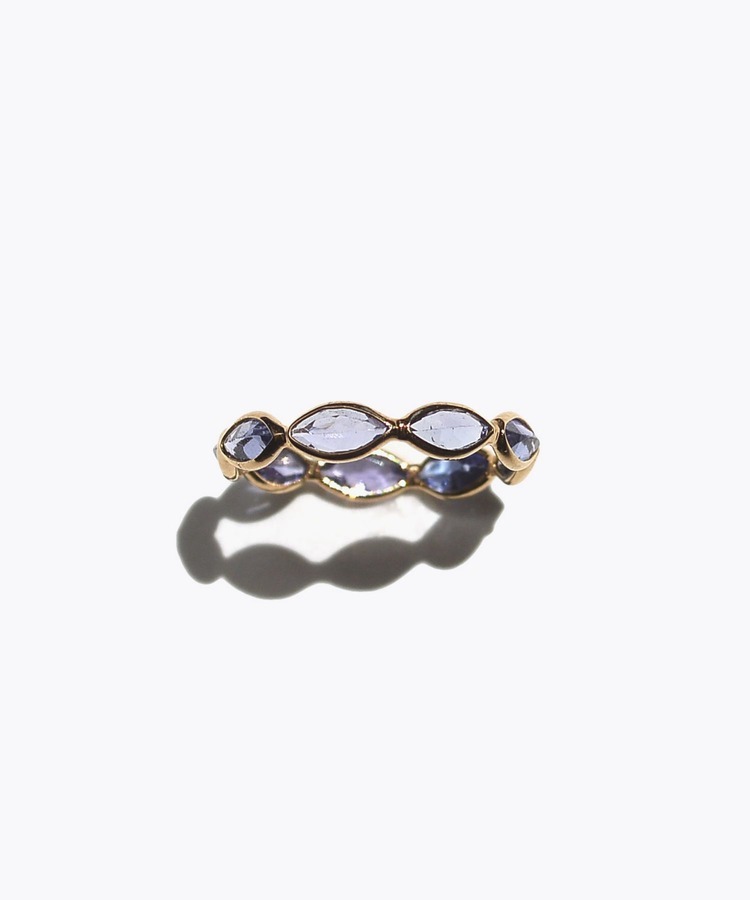 [online store limited] One of a kind K18 marquis tanzanite eternity ring