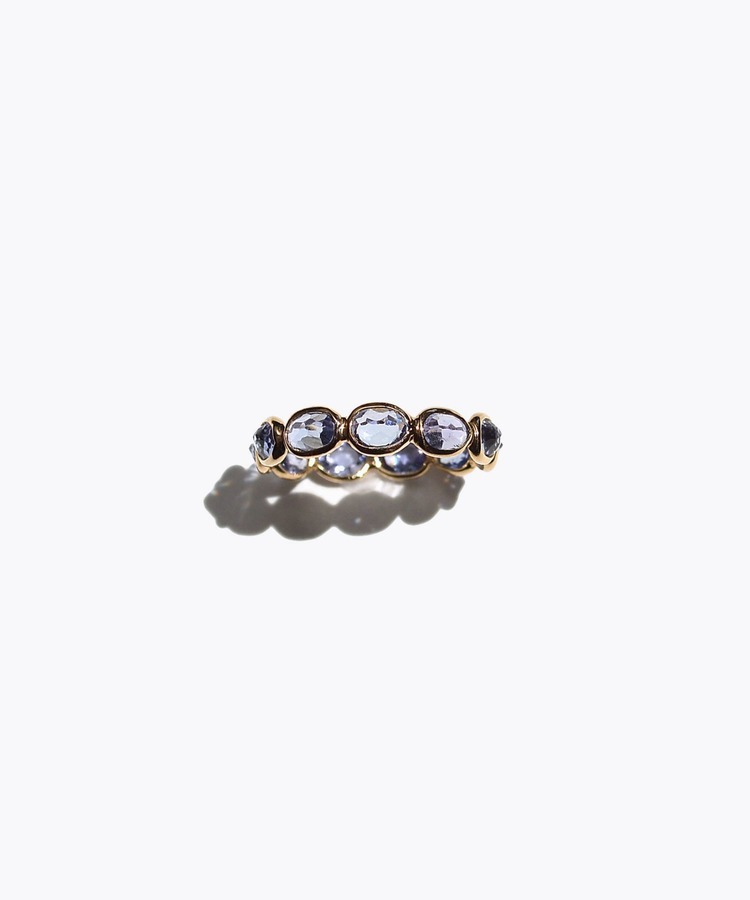 [online store limited] One of a kind K18 pebble tanzanite eternity ring