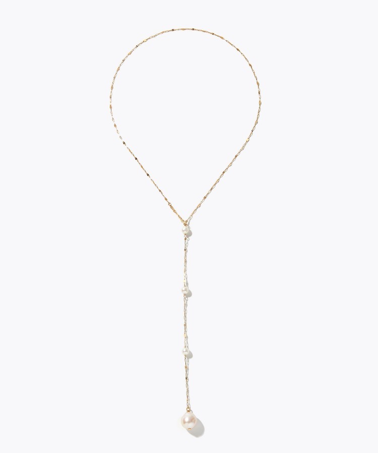 [philia] K10 akoya pearl lariat necklace