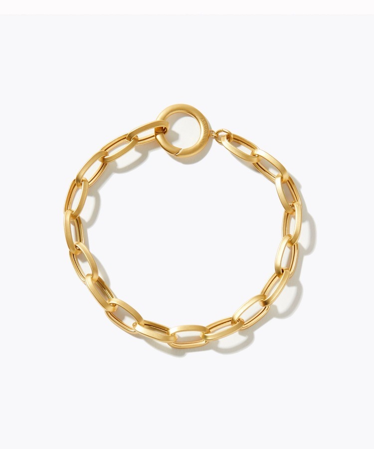 [bone] hollow oval bracelet