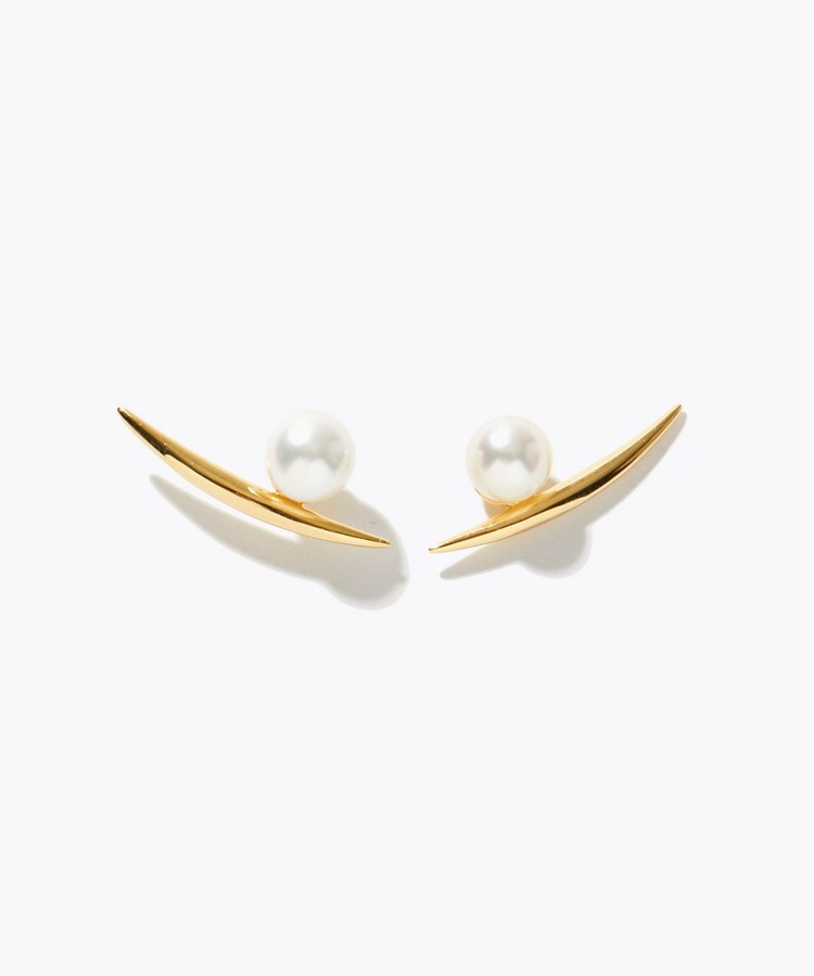 [philia] akoya pearl bar stud pierced earring