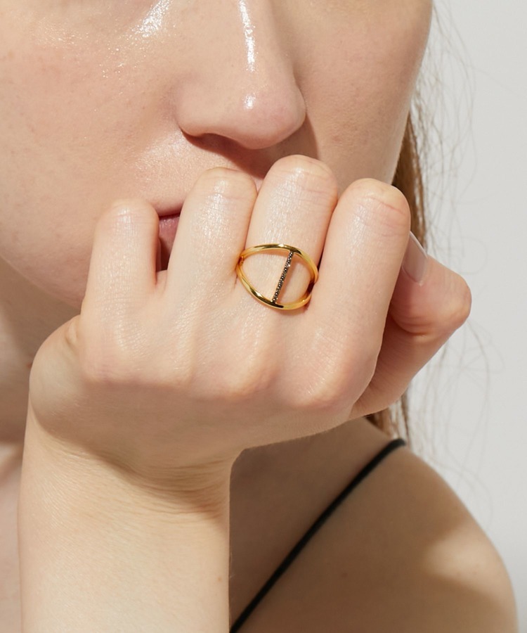 [glimmer] split pave diamond ring