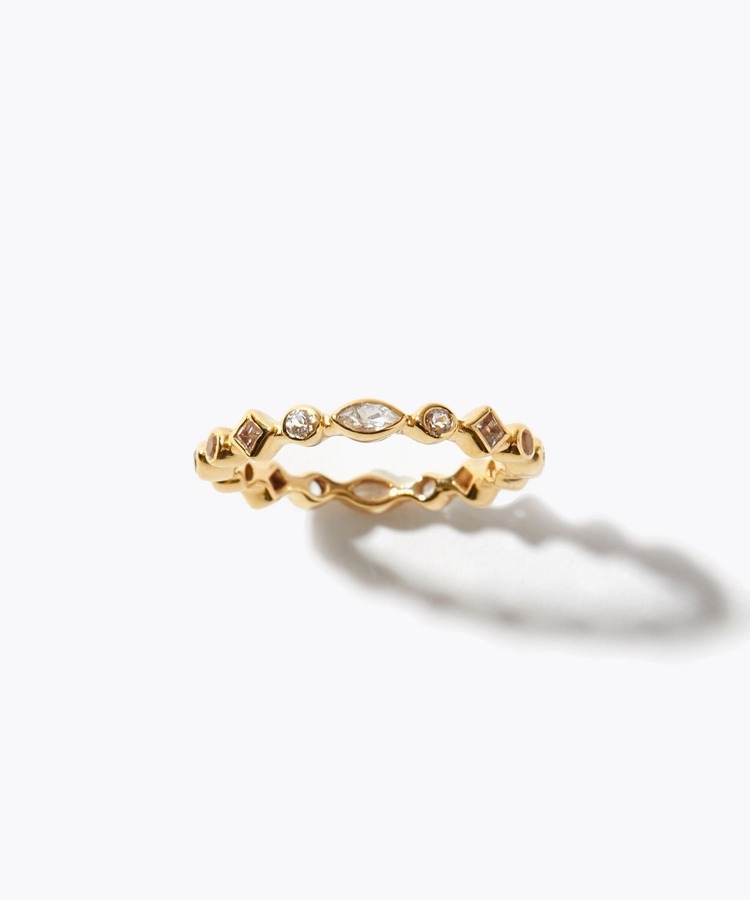 [eden] white topaz multi eternity ring