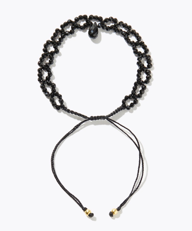 [I am donation] onyx lace bracelet