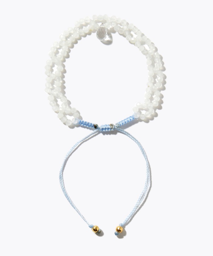 [I am donation] rainbow moon stone lace bracelet