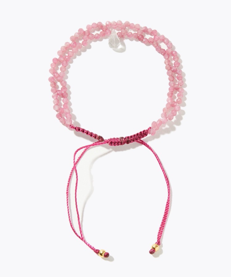 [I am donation] pink tourmaline lace bracelet
